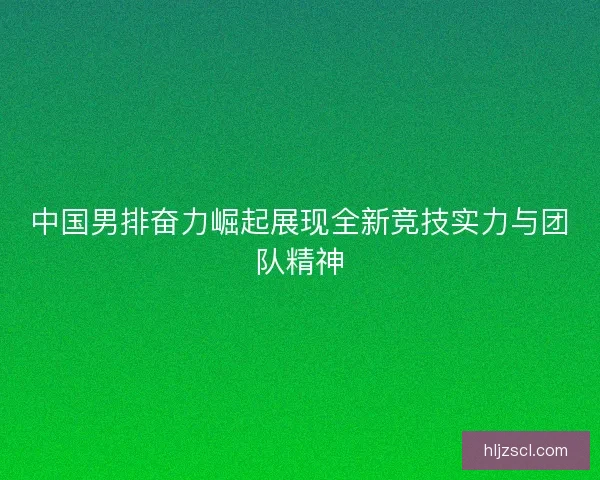 中国男排奋力崛起展现全新竞技实力与团队精神