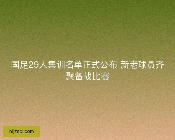 国足29人集训名单正式公布 新老球员齐聚备战比赛