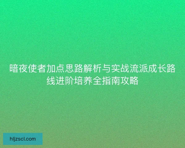 暗夜使者加点思路解析与实战流派成长路线进阶培养全指南攻略